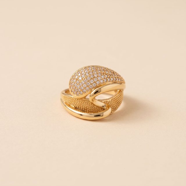 Bague intreccio - Plaqué Or OR
