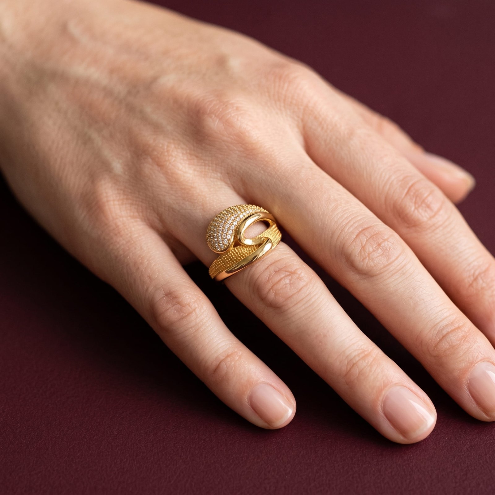 Bague intreccio - Plaqué Or OR