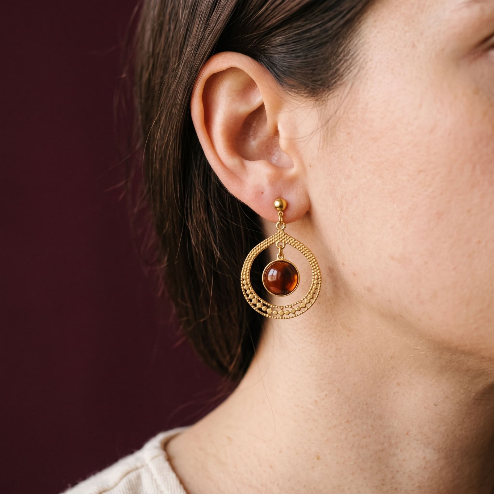 Boucles D'Oreilles Carmela – Acier Inoxydable Garantie