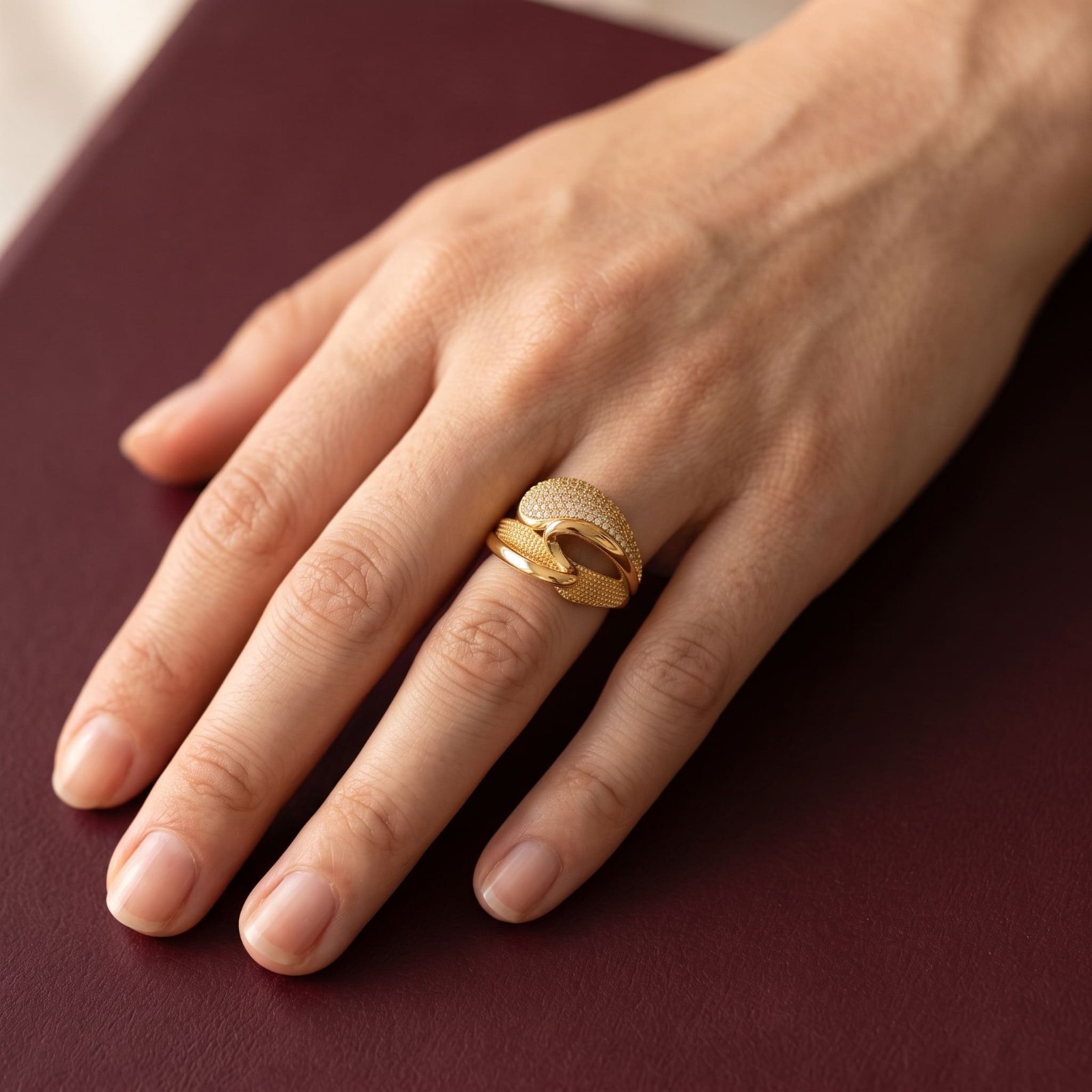 Bague intreccio - Plaqué Or OR